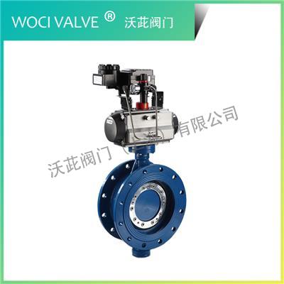 D643H/F Pneumatic Flanged Eccentric Soft Seal Butterfly Valve